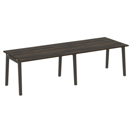 Onix Wood Стол переговорный (2 столешницы) OW.PRG-2.3 Дуб Мали/Дуб Темный/Металл Антрацит 2760*980*750