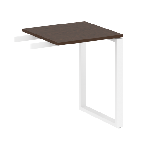 Metal System Приставной элемент на О-образном м/к БО.ПР-1 Венге Цаво/Металл Белый 600*600*750 Metal System Приставной элемент на О-образном м/к БО.ПР-1 Венге Цаво/Металл Белый 600*600*750