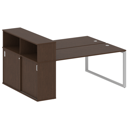 Metal System Рабочая станция с шкафом-купе на О-образном м/к БО.РС-СШК-2.4 Т Венге Цаво/Металл Серый 2010*1475*1098 Metal System Рабочая станция с шкафом-купе на О-образном м/к БО.РС-СШК-2.4 Т Венге Цаво/Металл Серый 2010*1475*1098