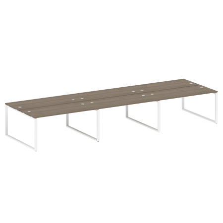 Metal System Рабочая станция на 6 мест на О-образном м/к БО.СМ-6.4 Вяз Благородный/Металл Белый 4800*1475*750 Metal System Рабочая станция на 6 мест на О-образном м/к БО.СМ-6.4 Вяз Благородный/Металл Белый 4800*1475*750