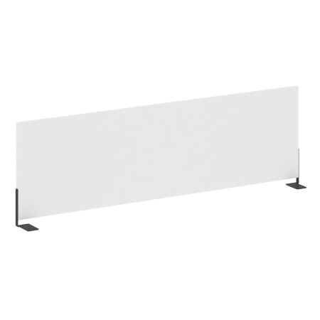 Metal System Экран для стола боковой Б.ЭКР-120 Белый/Металл Антрацит 1200*348*18