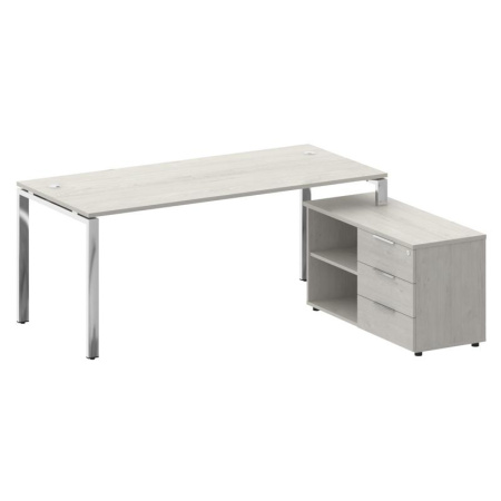 Metal System Direct Стол руковод. с тумбой БГ.СРТ-5.8 (R) Дуб Наварра/Нержавеющая Сталь 1900*1620*750 Metal System Direct Стол руковод. с тумбой БГ.СРТ-5.8 (R) Дуб Наварра/Нержавеющая Сталь 1900*1620*750
