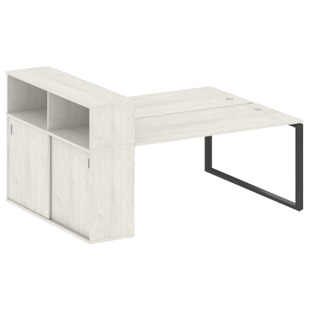 Metal System Рабочая станция с шкафом-купе на О-образном м/к БО.РС-СШК-2.4 Т Дуб Наварра/Металл Антрацит 2010*1475*1098 Metal System Рабочая станция с шкафом-купе на О-образном м/к БО.РС-СШК-2.4 Т Дуб Наварра/Металл Антрацит 2010*1475*1098