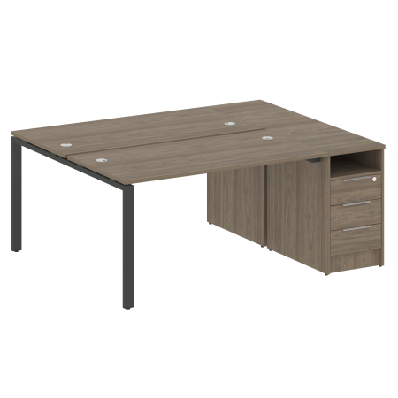 Metal System Рабочая станция с тумбой на П-образном м/к БП.РС-СТП-2.3 Вяз Благородный/Металл Антрацит 1812*1475*750 Metal System Рабочая станция с тумбой на П-образном м/к БП.РС-СТП-2.3 Вяз Благородный/Металл Антрацит 1812*1475*750