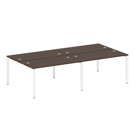 Metal System Рабочая станция на 4 места на П-образном м/к БП.СМ-4.3 Венге Цаво/Металл Белый 2800*1475*750 Metal System Рабочая станция на 4 места на П-образном м/к БП.СМ-4.3 Венге Цаво/Металл Белый 2800*1475*750