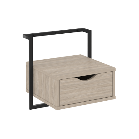 Loft Тумба навесная (крепление к стене) VR.L-SY1 Дуб Аттик/Металл Черный 450*409*450