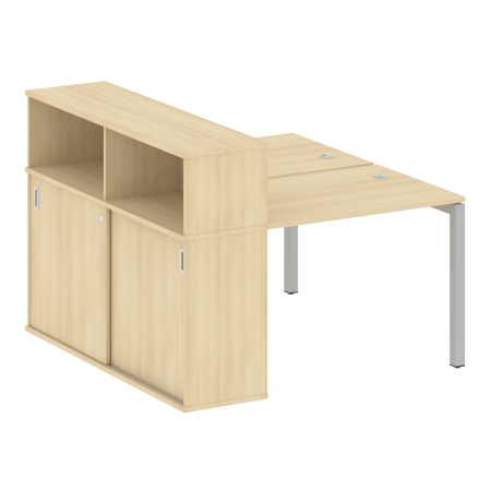 Metal System Quattro Рабочая станция с шкафом-купе на П-образном м/к 50БП.РС-СШК-2.1 Т Акация Лорка/Металл Серый 1410*1475*1098 Metal System Quattro Рабочая станция с шкафом-купе на П-образном м/к 50БП.РС-СШК-2.1 Т Акация Лорка/Металл Серый 1410*1475*1098