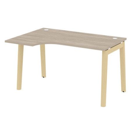 Onix Wood Стол эргономичный левый OW.SA-2 (L) Дуб Аттик/Дуб Светлый/Металл Белый 1380*980*750 (720/460)