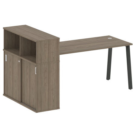 Metal System Стол письменный с шкафом-купе на А-образном м/к БА.РС-СШК-3.4 Т Вяз Благородный/Металл Антрацит 2010*1120*1098 Metal System Стол письменный с шкафом-купе на А-образном м/к БА.РС-СШК-3.4 Т Вяз Благородный/Металл Антрацит 2010*1120*1098