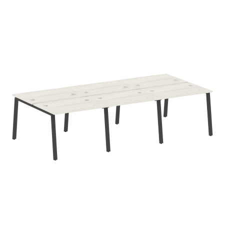 Metal System Рабочая станция на 6 мест на А-образном м/к БА.СМ-6.1 Дуб Наварра/Металл Антрацит 3000*1475*750 Metal System Рабочая станция на 6 мест на А-образном м/к БА.СМ-6.1 Дуб Наварра/Металл Антрацит 3000*1475*750