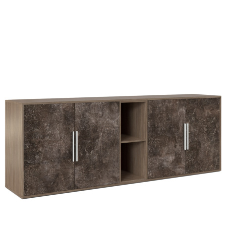 B-tone BTN36153042 Шкаф низкий 4 створки, с нишей 2138x450x780 Дуб Урбан бетон темный B-tone BTN36153042 Шкаф низкий 4 створки, с нишей 2138x450x780 Дуб Урбан бетон темный