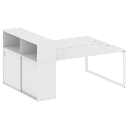 Metal System Рабочая станция с шкафом-купе на О-образном м/к БО.РС-СШК-2.4 Т Белый/Металл Белый 2010*1475*1098 Metal System Рабочая станция с шкафом-купе на О-образном м/к БО.РС-СШК-2.4 Т Белый/Металл Белый 2010*1475*1098