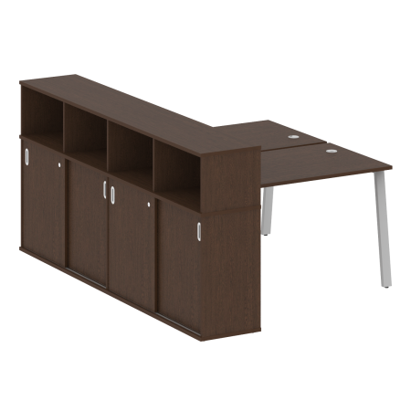 Metal System Рабочая станция с шкафом-купе на А-образном м/к БА.РС-СШК-4.2 Т Венге Цаво/Металл Серый 1610*2332*1098 Metal System Рабочая станция с шкафом-купе на А-образном м/к БА.РС-СШК-4.2 Т Венге Цаво/Металл Серый 1610*2332*1098