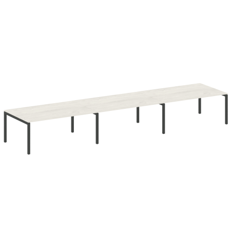 Metal System Quattro Переговорный стол (3 столешницы) на П-оразном м/к 50БП.ПРГ-3.5 Дуб Наварра/Металл Антрацит 5400*1235*750