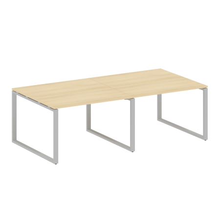 Metal System Переговорный стол (2 столешницы) на О-образном м/к БО.ПРГ-2.2 Акация Лорка/Металл Серый 2400*1235*750 Metal System Переговорный стол (2 столешницы) на О-образном м/к БО.ПРГ-2.2 Акация Лорка/Металл Серый 2400*1235*750