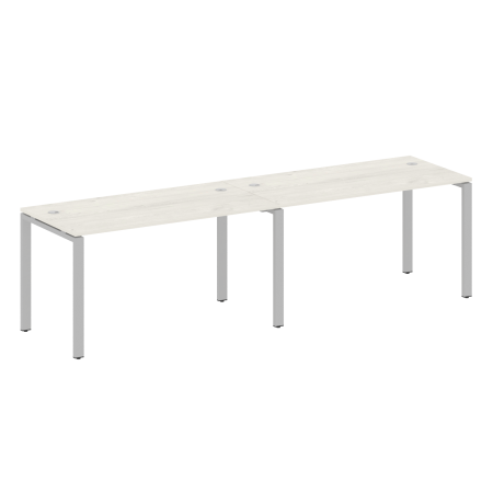 Metal System Рабочая станция на 2 места на П-образном м/к БП.СМ-2.3 Дуб Наварра/Металл Серый 2800*720*750 Metal System Рабочая станция на 2 места на П-образном м/к БП.СМ-2.3 Дуб Наварра/Металл Серый 2800*720*750