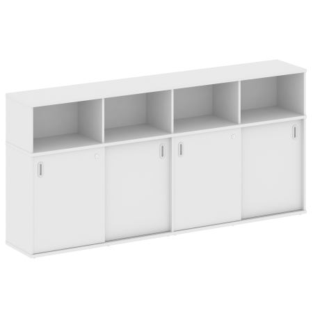 Metal System Шкаф-купе приставной Б.ШК-4 Т Белый 2332*410*1098 Metal System Шкаф-купе приставной Б.ШК-4 Т Белый 2332*410*1098