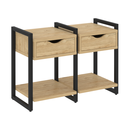 Loft Тумба на регулируемых опорах VR.L-TN-1.O Тиквуд Светлый/Металл Черный 970*460*719 Loft Тумба на регулируемых опорах VR.L-TN-1.O Тиквуд Светлый/Металл Черный 970*460*719