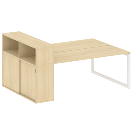 Metal System Quattro Рабочая станция с шкафом-купе на О-образном м/к 50БО.РС-СШК-2.5 Т Акация Лорка/Металл Белый 2210*1475*1098 Metal System Quattro Рабочая станция с шкафом-купе на О-образном м/к 50БО.РС-СШК-2.5 Т Акация Лорка/Металл Белый 2210*1475*1098