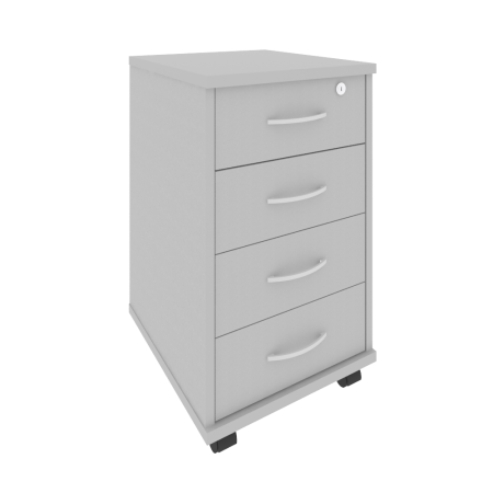 Riva Тумба подкатная с фолдингом А.ТМ-4F Серый 420*450*708 Riva Тумба подкатная с фолдингом А.ТМ-4F Серый 420*450*708