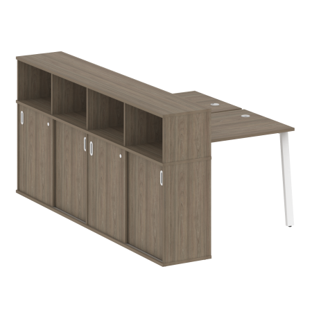 Metal System Рабочая станция с шкафом-купе на А-образном м/к БА.РС-СШК-4.1 Т Вяз Благородный/Металл Белый 1410*2332*1098 Metal System Рабочая станция с шкафом-купе на А-образном м/к БА.РС-СШК-4.1 Т Вяз Благородный/Металл Белый 1410*2332*1098