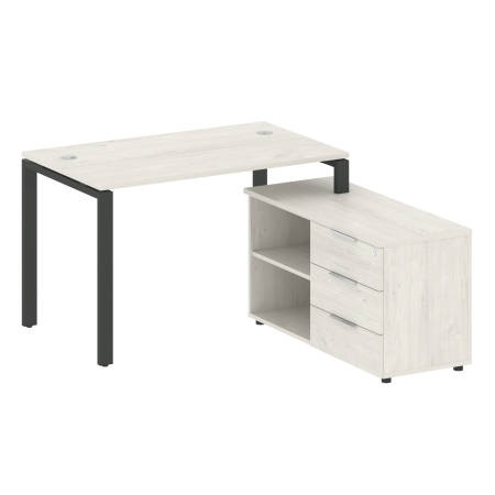 Metal System Рабочая станция с тумбой на П-образном м/к БП.РС-СТС-2.2 (R) Дуб Наварра/Металл Антрацит 1300*1520*750 Metal System Рабочая станция с тумбой на П-образном м/к БП.РС-СТС-2.2 (R) Дуб Наварра/Металл Антрацит 1300*1520*750