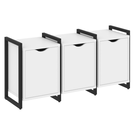 Loft Тумба на регулируемых опорах VR.L-TN-5.O Белый Бриллиант/Металл Черный 1440*460*719 Loft Тумба на регулируемых опорах VR.L-TN-5.O Белый Бриллиант/Металл Черный 1440*460*719