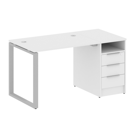 Metal System Рабочая станция с тумбой на О-образном м/к БО.РС-СТП-1.1 Белый/Металл Серый 1412*720*750 Metal System Рабочая станция с тумбой на О-образном м/к БО.РС-СТП-1.1 Белый/Металл Серый 1412*720*750