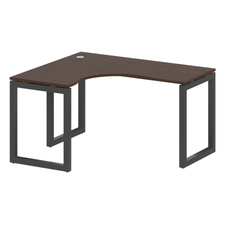 Metal System Quattro Стол криволинейный левый на О-образном м/к 50БО.СА-3 (L) Венге Цаво/Металл Антрацит 1400*1200*750 Metal System Quattro Стол криволинейный левый на О-образном м/к 50БО.СА-3 (L) Венге Цаво/Металл Антрацит 1400*1200*750