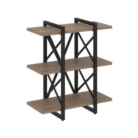 Loft Стеллаж на рег. опорах-3 полки VR.L-MST.O-3.4V Дуб Аризона/Металл Черный 800*400*910
