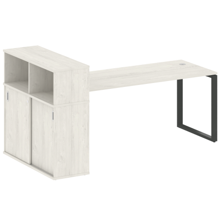 Metal System Стол письменный с шкафом-купе на О-образном м/к БО.РС-СШК-3.5 Т Дуб Наварра/Металл Антрацит 2210*1120*1098 Metal System Стол письменный с шкафом-купе на О-образном м/к БО.РС-СШК-3.5 Т Дуб Наварра/Металл Антрацит 2210*1120*1098