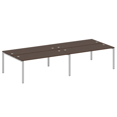 Metal System Рабочая станция на 4 места на П-образном м/к БП.СМ-4.5 Венге Цаво/Металл Серый 3600*1475*750 Metal System Рабочая станция на 4 места на П-образном м/к БП.СМ-4.5 Венге Цаво/Металл Серый 3600*1475*750