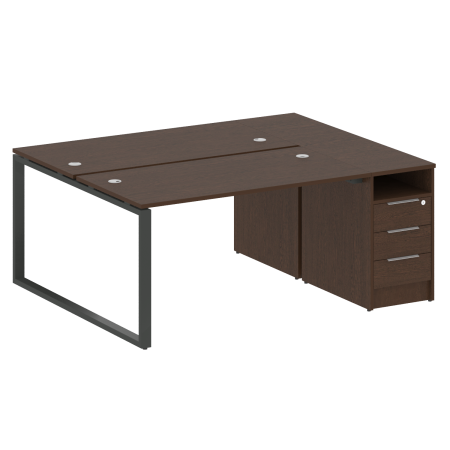 Metal System Рабочая станция с тумбой на О-образном м/к БО.РС-СТП-2.3 Венге Цаво/Металл Антрацит 1812*1475*750 Metal System Рабочая станция с тумбой на О-образном м/к БО.РС-СТП-2.3 Венге Цаво/Металл Антрацит 1812*1475*750