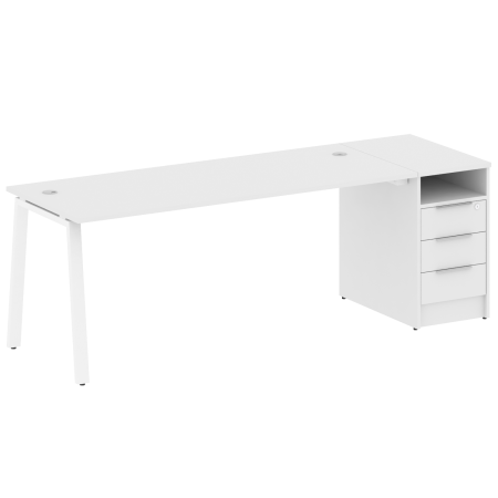 Metal System Рабочая станция с тумбой на А-образном м/к БА.РС-СТП-1.5 Белый/Металл Белый 2212*720*750 Metal System Рабочая станция с тумбой на А-образном м/к БА.РС-СТП-1.5 Белый/Металл Белый 2212*720*750