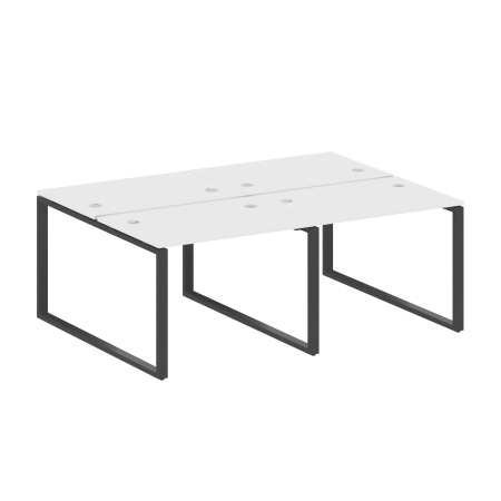 Metal System Рабочая станция на 4 места на О-образном м/к БО.СМ-4.1 Белый/Металл Антрацит 2000*1475*750 Metal System Рабочая станция на 4 места на О-образном м/к БО.СМ-4.1 Белый/Металл Антрацит 2000*1475*750