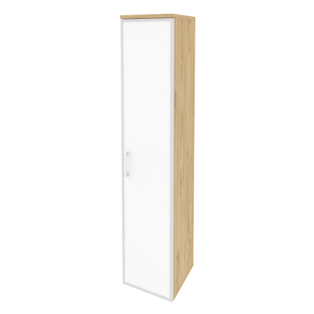 Onix Шкаф высокий узкий правый O.SU-1.10 R (R) white Тиквуд Светлый/Стекло White 400*420*1977 Onix Шкаф высокий узкий правый O.SU-1.10 R (R) white Тиквуд Светлый/Стекло White 400*420*1977