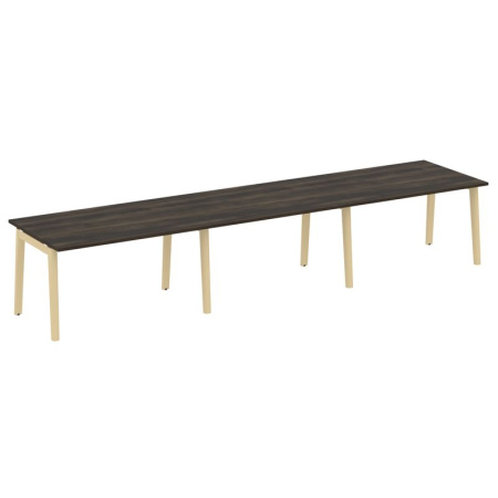 Onix Wood Стол переговорный (3 столешницы) OW.PRG-3.3 Дуб Мали/Дуб Светлый/Металл Белый 4140*980*750