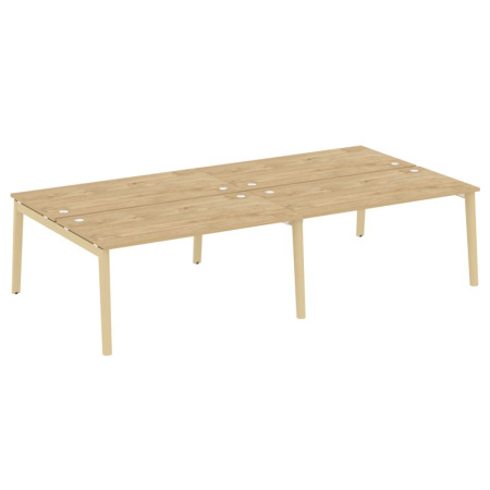 Onix Wood Рабочая станция OW.D.RS-4.4.8 Тиквуд Светлый/Дуб Светлый/Металл Белый 3160*1635*750 Onix Wood Рабочая станция OW.D.RS-4.4.8 Тиквуд Светлый/Дуб Светлый/Металл Белый 3160*1635*750