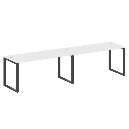 Metal System Рабочая станция на 2 места на О-образном м/к БО.СМ-2.4 Белый/Металл Антрацит 3200*720*750 Metal System Рабочая станция на 2 места на О-образном м/к БО.СМ-2.4 Белый/Металл Антрацит 3200*720*750