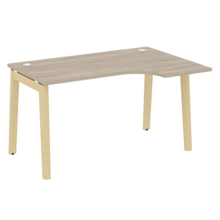 Onix Wood Стол эргономичный правый OW.SA-2 (R) Дуб Аттик/Дуб Светлый/Металл Белый 1380*980*750 (720/460)