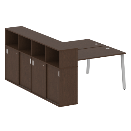 Metal System Рабочая станция с шкафом-купе на А-образном м/к БА.РС-СШК-4.3 Т Венге Цаво/Металл Серый 1810*2332*1098 Metal System Рабочая станция с шкафом-купе на А-образном м/к БА.РС-СШК-4.3 Т Венге Цаво/Металл Серый 1810*2332*1098