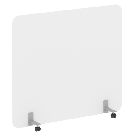 R-line Перегородка на металлических опорах, на роликах DP.R-160-140 Белый Бриллиант/Металл Серый 1600*18*1400 R-line Перегородка на металлических опорах, на роликах DP.R-160-140 Белый Бриллиант/Металл Серый 1600*18*1400