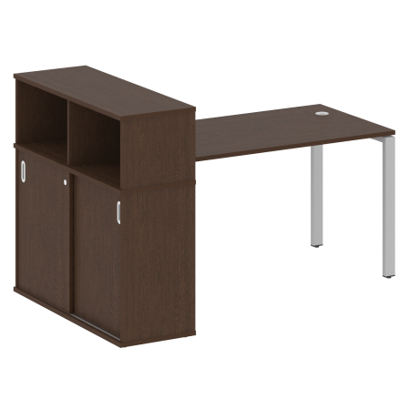 Metal System Стол письменный с шкафом-купе на П-образном м/к БП.РС-СШК-3.3 Т Венге Цаво/Металл Серый 1810*1120*1098 Metal System Стол письменный с шкафом-купе на П-образном м/к БП.РС-СШК-3.3 Т Венге Цаво/Металл Серый 1810*1120*1098