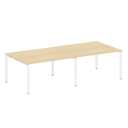 Metal System Переговорный стол (2 столешницы) на П-образном м/к БП.ПРГ-2.3 Акация Лорка/Металл Белый 2800*1235*750 Metal System Переговорный стол (2 столешницы) на П-образном м/к БП.ПРГ-2.3 Акация Лорка/Металл Белый 2800*1235*750