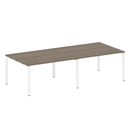 Metal System Переговорный стол (2 столешницы) на П-образном м/к БП.ПРГ-2.3 Вяз Благородный/Металл Белый 2800*1235*750 Metal System Переговорный стол (2 столешницы) на П-образном м/к БП.ПРГ-2.3 Вяз Благородный/Металл Белый 2800*1235*750