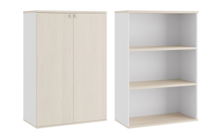 Tess TES38150431 Шкаф средний закрытый 900x450x1350 дуб шамони светлый Tess TES38150431 Шкаф средний закрытый 900x450x1350 дуб шамони светлый