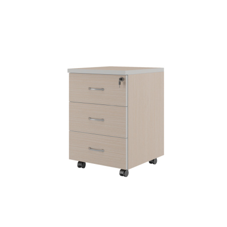 Zoom ZOM27530302 Тумба подкатная с 3 ящиками 430x470x630 дуб шамони светлый