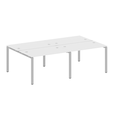 Metal System Рабочая станция на 4 места на П-образном м/к БП.СМ-4.2 Белый/Металл Серый 2400*1475*750 Metal System Рабочая станция на 4 места на П-образном м/к БП.СМ-4.2 Белый/Металл Серый 2400*1475*750