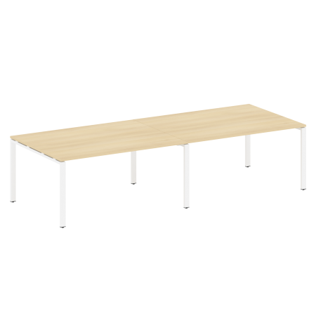 Metal System Переговорный стол (2 столешницы) на П-образном м/к БП.ПРГ-2.4 Акация Лорка/Металл Белый 3200*1235*750 Metal System Переговорный стол (2 столешницы) на П-образном м/к БП.ПРГ-2.4 Акация Лорка/Металл Белый 3200*1235*750