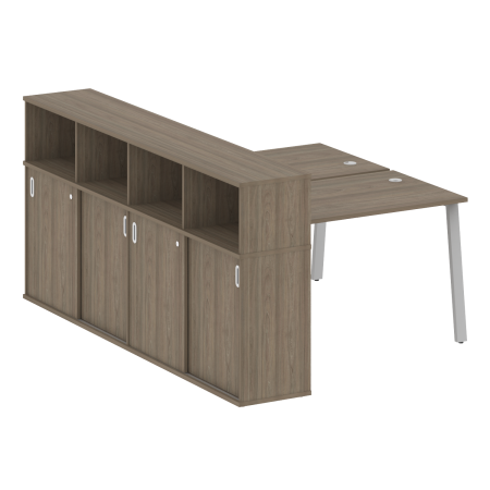 Metal System Рабочая станция с шкафом-купе на А-образном м/к БА.РС-СШК-4.2 Т Вяз Благородный/Металл Серый 1610*2332*1098 Metal System Рабочая станция с шкафом-купе на А-образном м/к БА.РС-СШК-4.2 Т Вяз Благородный/Металл Серый 1610*2332*1098